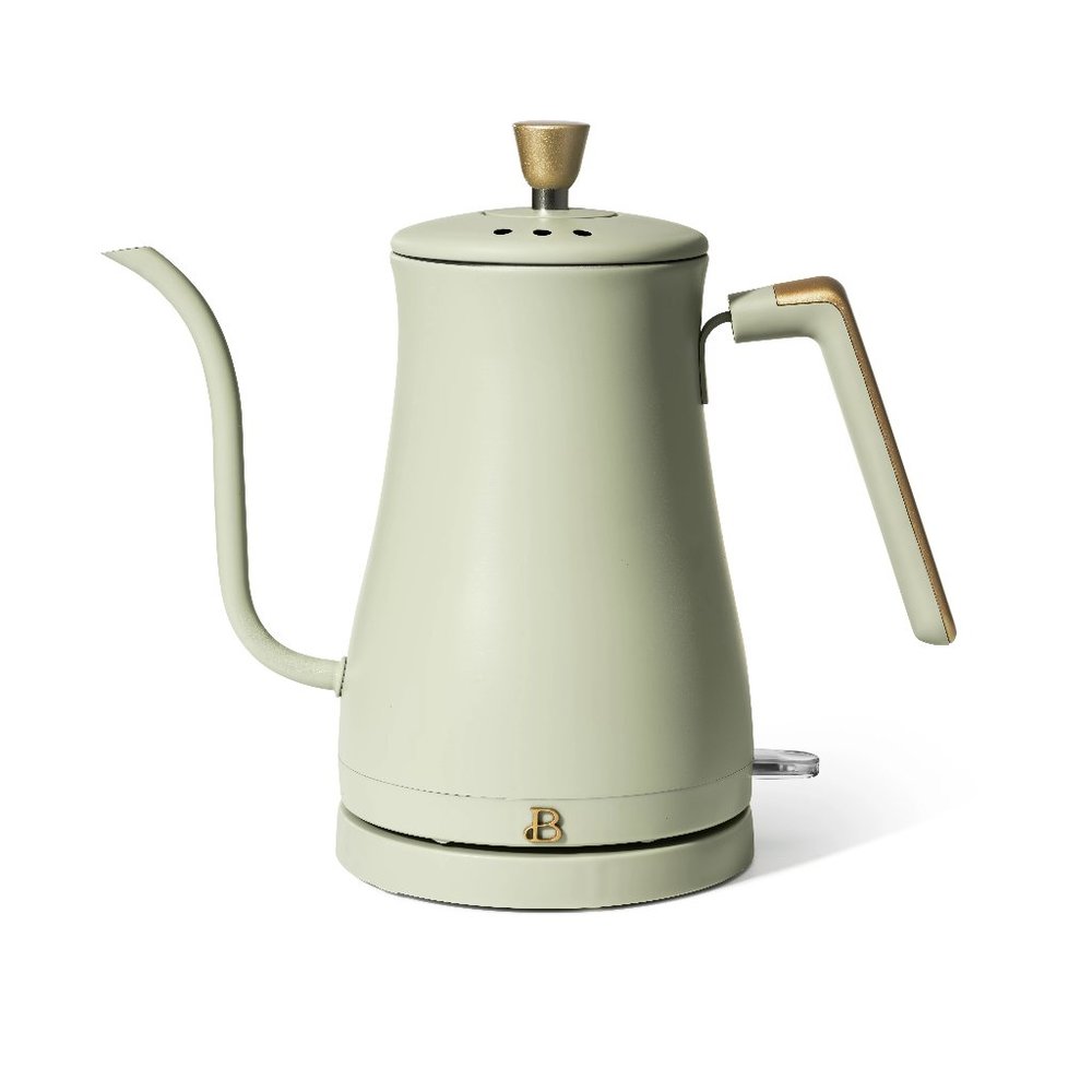 Beautiful 1-Liter Electric Gooseneck Kettle 1200 W, Sage Green by Drew Barrymore